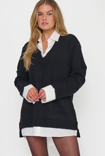 Lyle Collared Sweater Dress