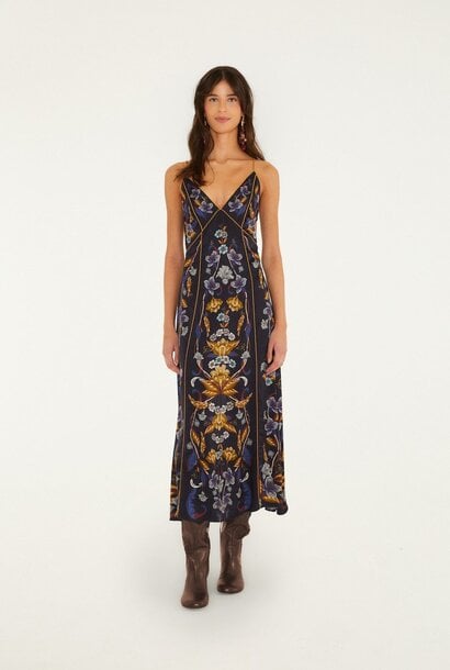 Golden Nature Maxi Slip Dress