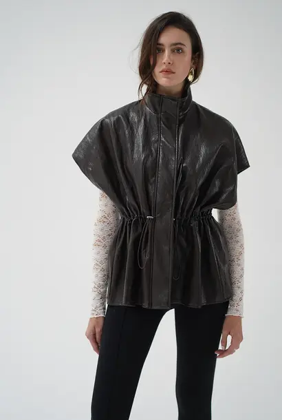 Fairfax Short Sleeve Leather Jacket