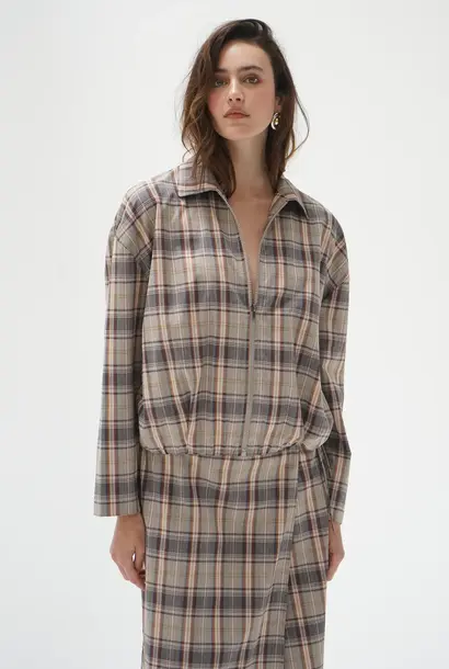 Vivienne Plaid Zip-Up
