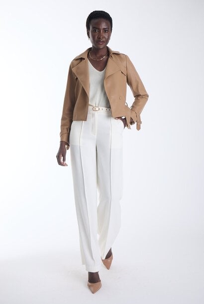Vida Vegan Leather Trench Jacket