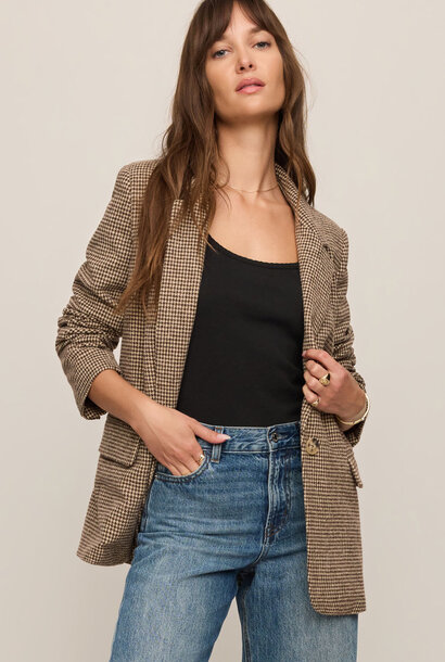 Evan Houndstooth Blazer
