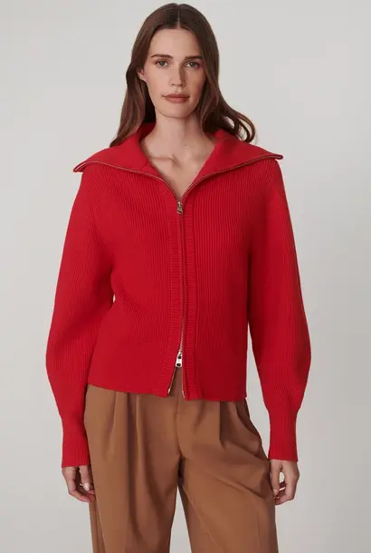 Enrico Zip Through Knit Jacket