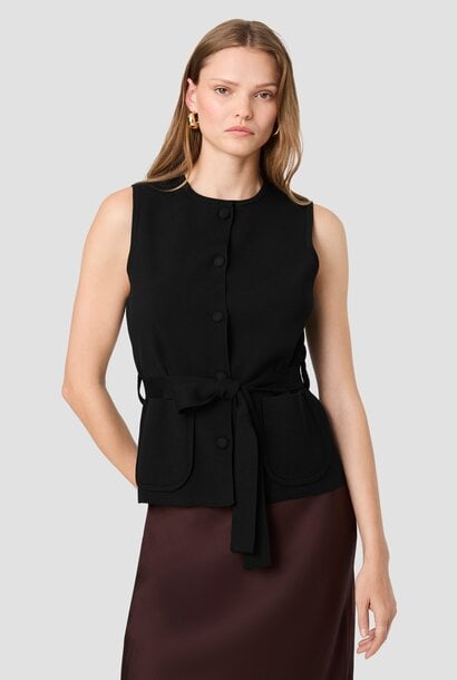 Maxime Knit Sleevless Wrap Top