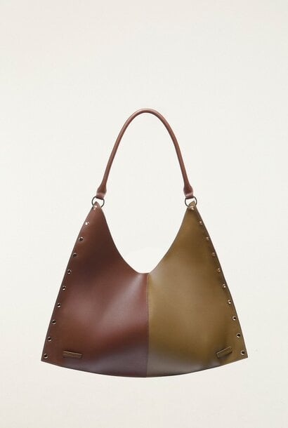 Studded Leather Maxi Bag