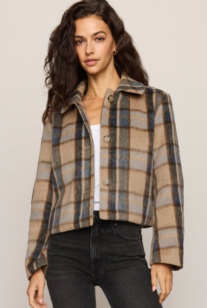 Petra Plaid Shrunken Jacket