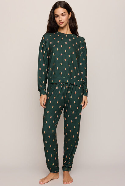 Cozy Gingerbread Jersey PJ Set