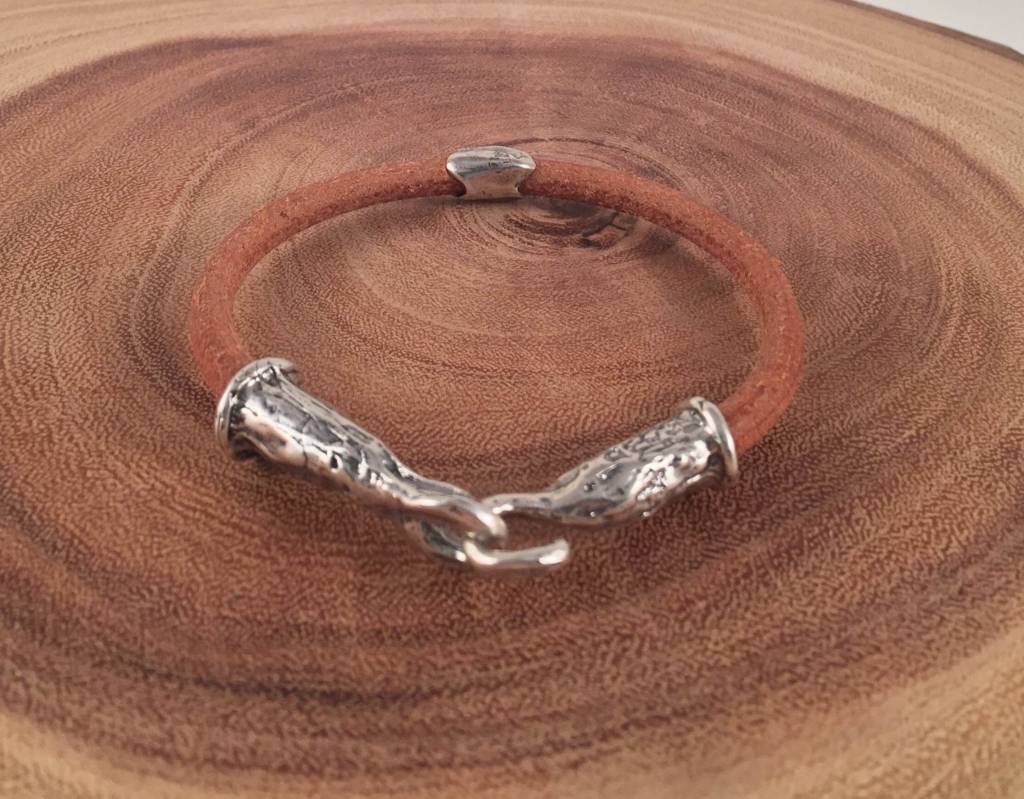 KEYCHAIN BRACELET - NATURAL + STERLING SILVER