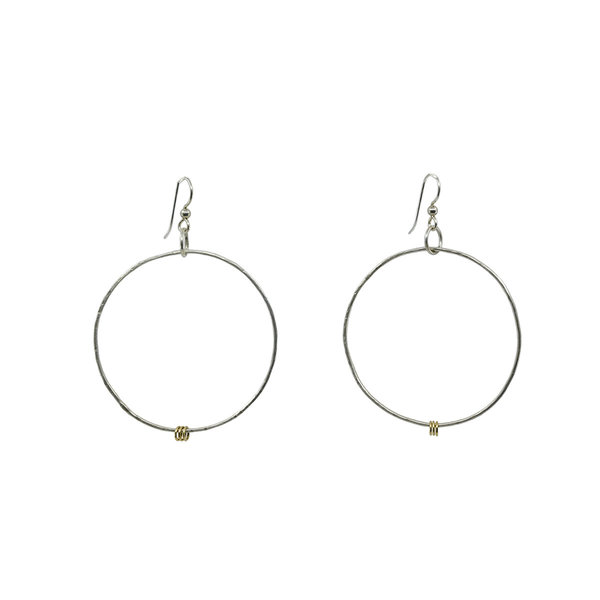 14K Gold Accent hoops