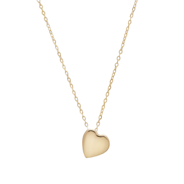 Mini Heart of Gold Necklace, 18K Gold, 16-18"
