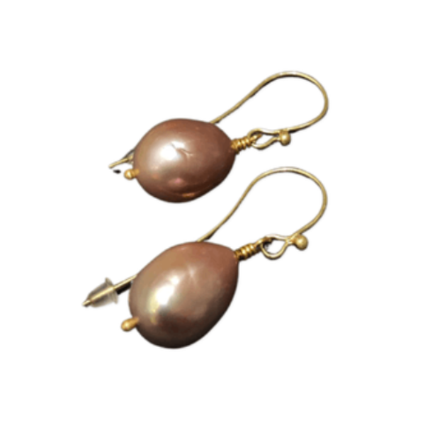 Large South Sea Pink Pearls earrings