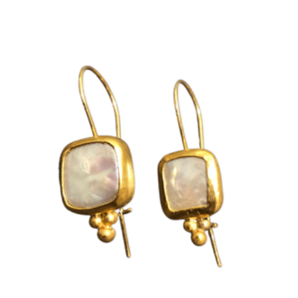 South sea square pearls earrings