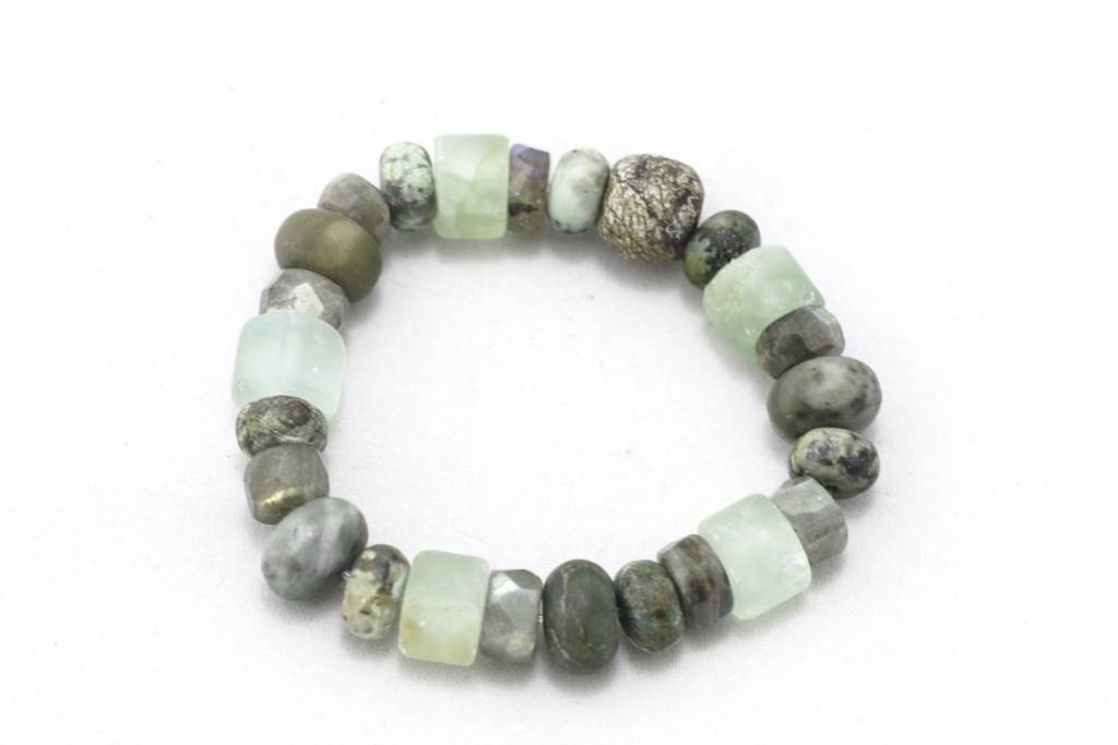 Jade + Stegodon + Various Stones Bracelet