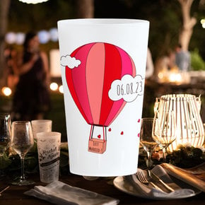 Verres mariage montgolfière