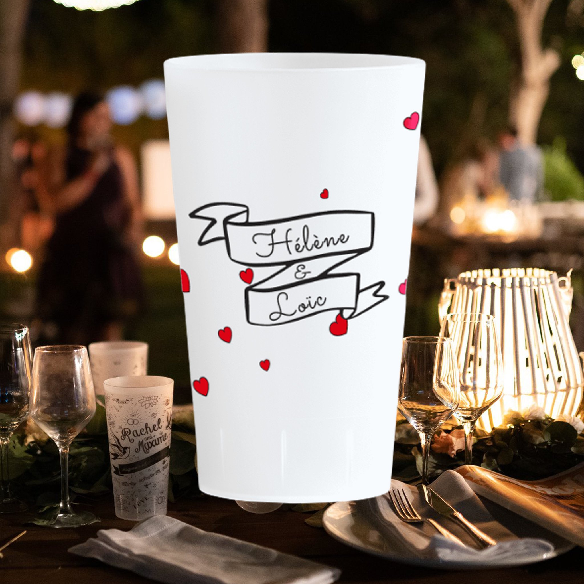 Wedding cups hot air balloon