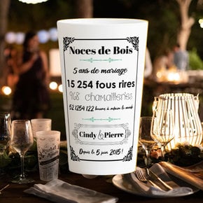 Verres mariage noce amour