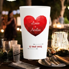 Wedding cups love heart