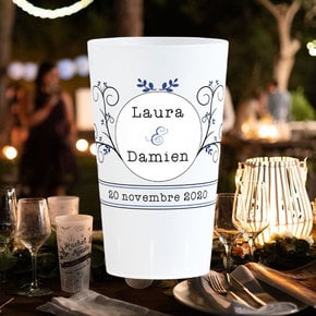 Verres mariage art déco