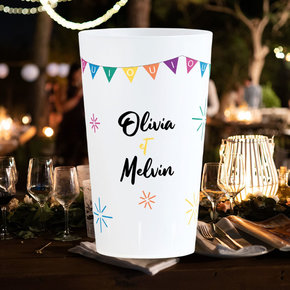 Wedding cups Banner Yes