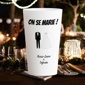 Verres mariage Save the Date