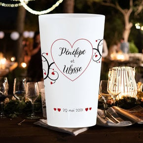 Verres mariage Romantique