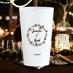 Wedding cups with poppies