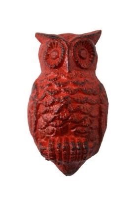 Cast Iron Red Owl Door Knocker Impresarts Gift Shop And Art