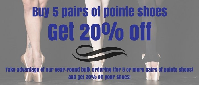20% Off 5 Pairs Of Pointe Shoes