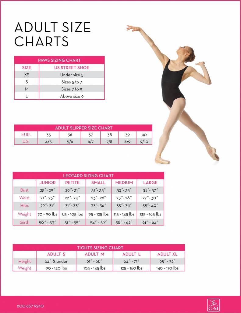 Ballet Dancer Weight Chart