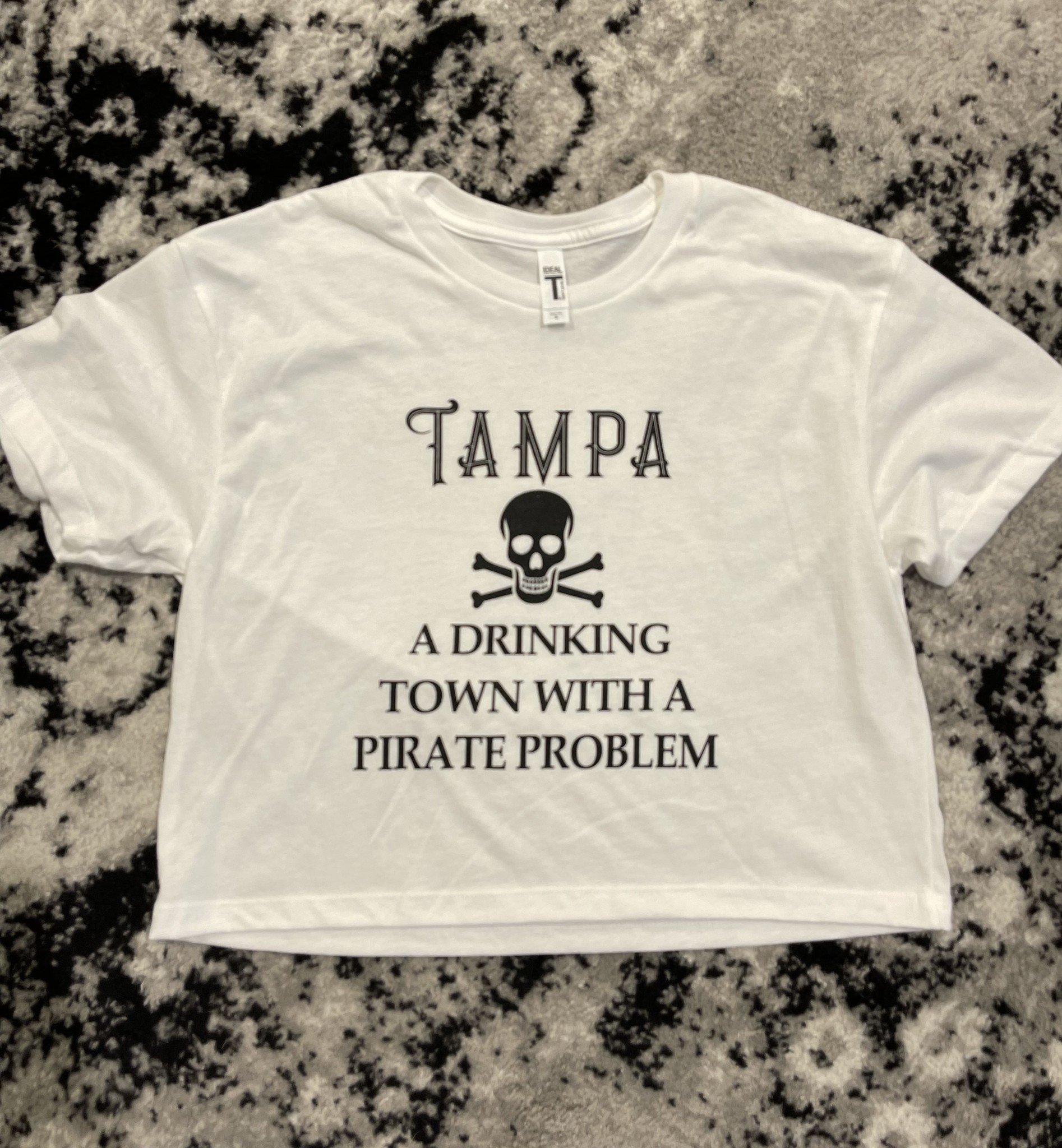Pirate Town Graphic Cropped T-Shirt