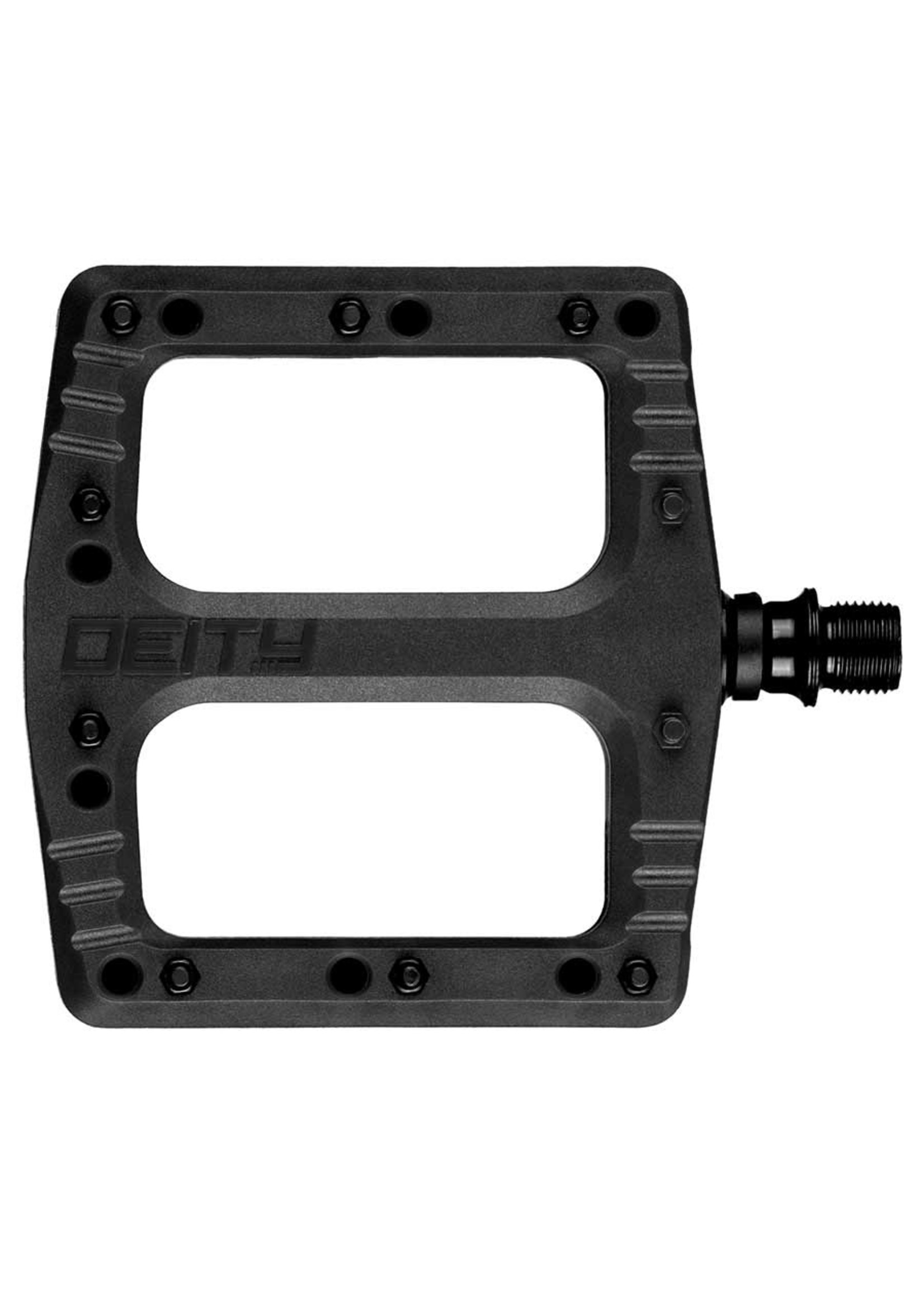 Deity Black, Deity Deftrap Platform Pedals Body: Nylon, Spindle: Cr-Mo, Pair