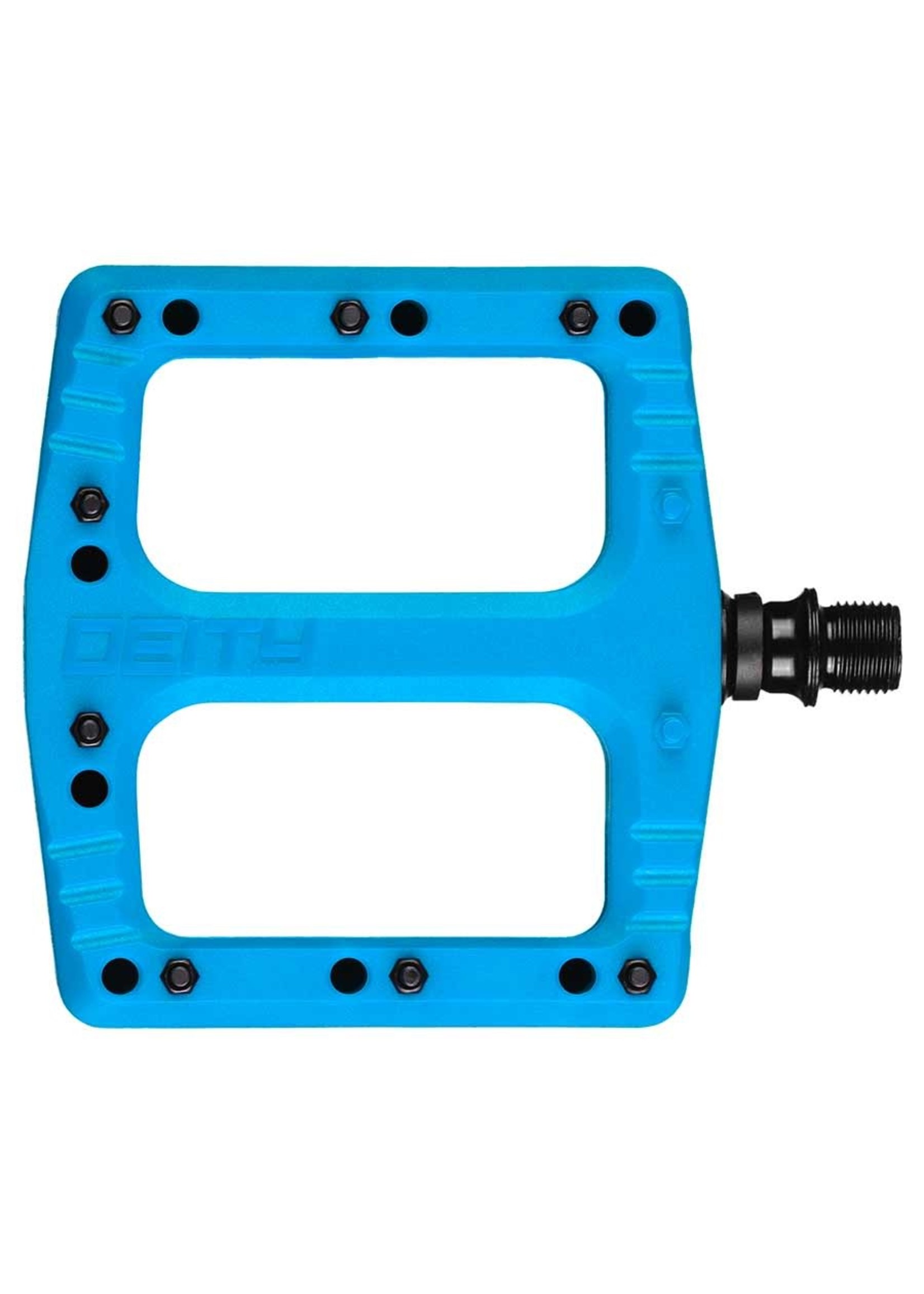 Deity Blue Deftrap Nylon Body/Alloy Pins Platform Pedals Blue Deity