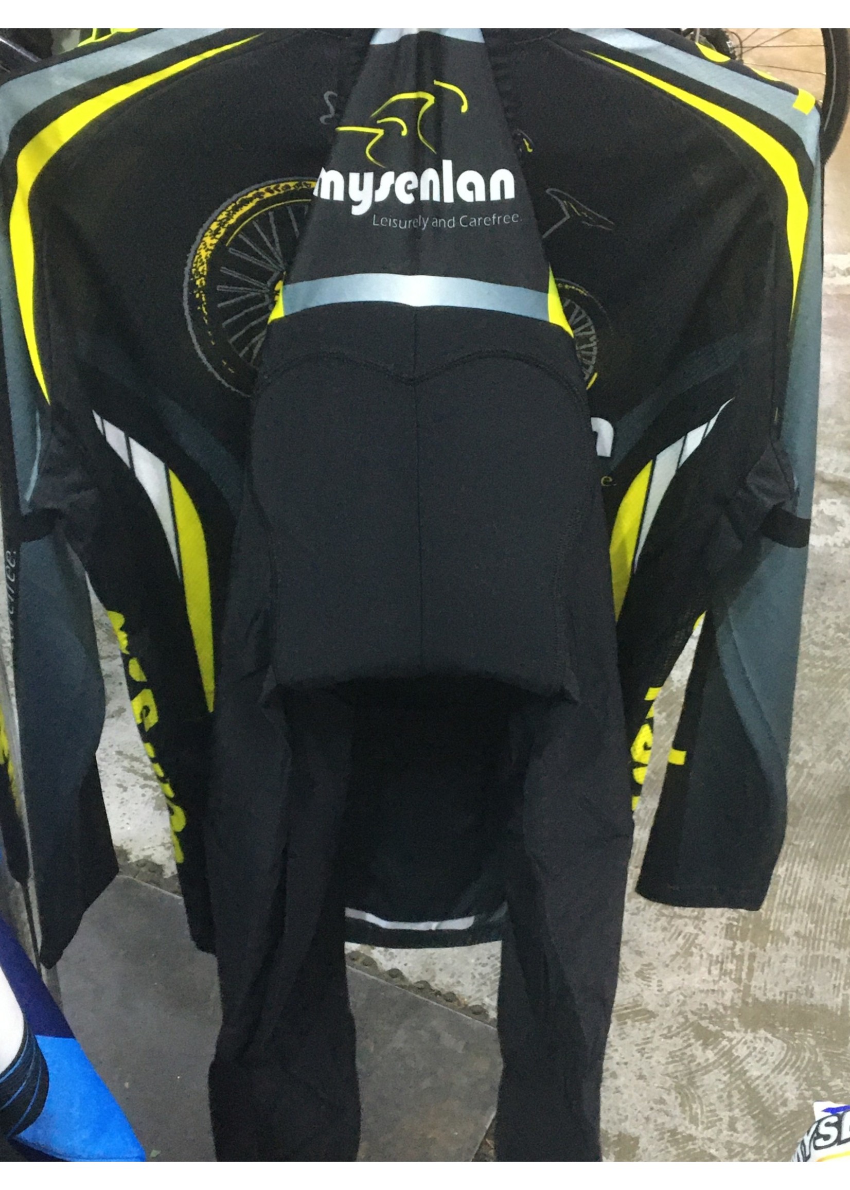 MySenlan Mysenlan Black/Grey/Yellow Jersey+Shorts