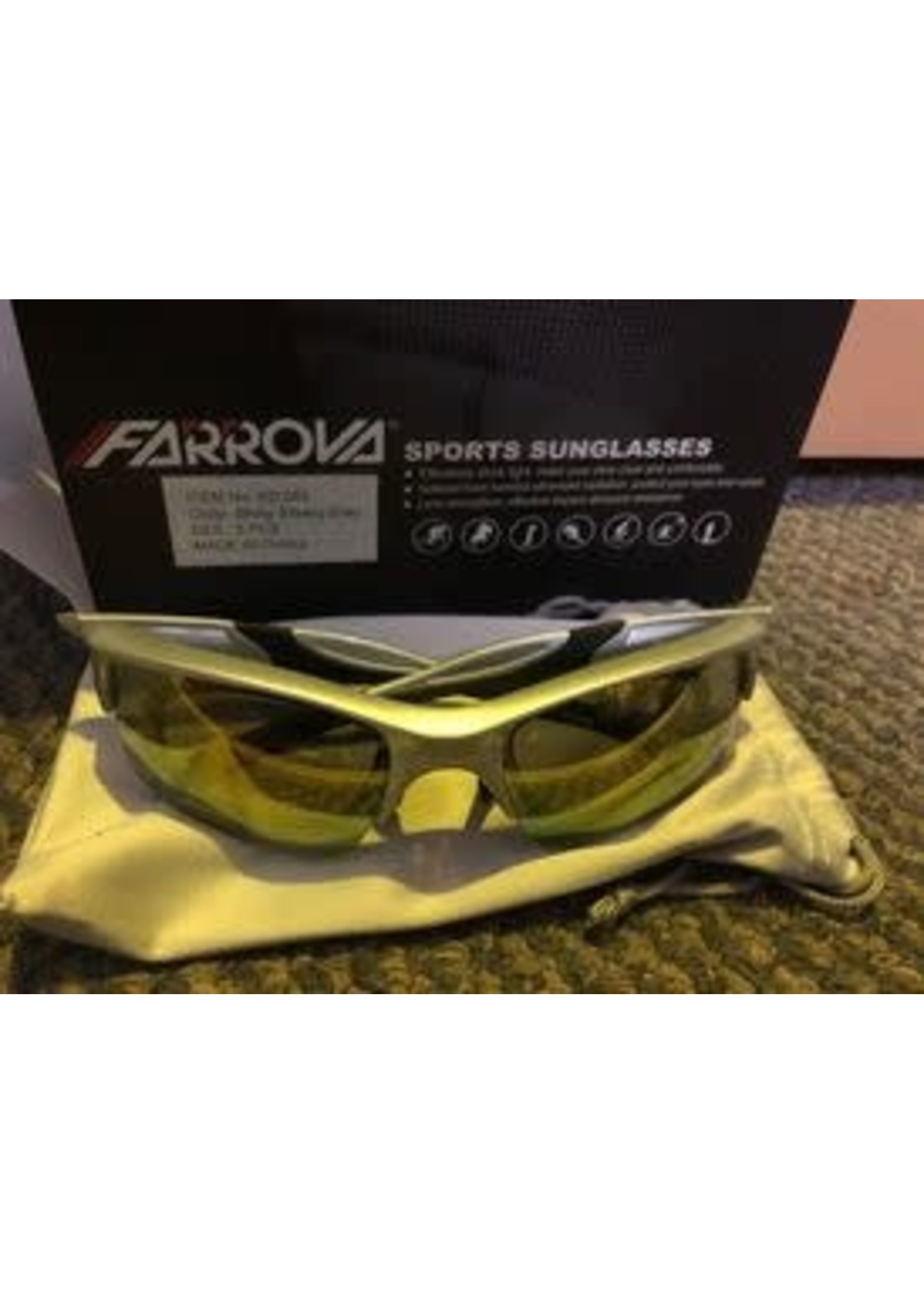 Farova Silvery Grey Sunglasses + Prescription Slot + 5 Lenses