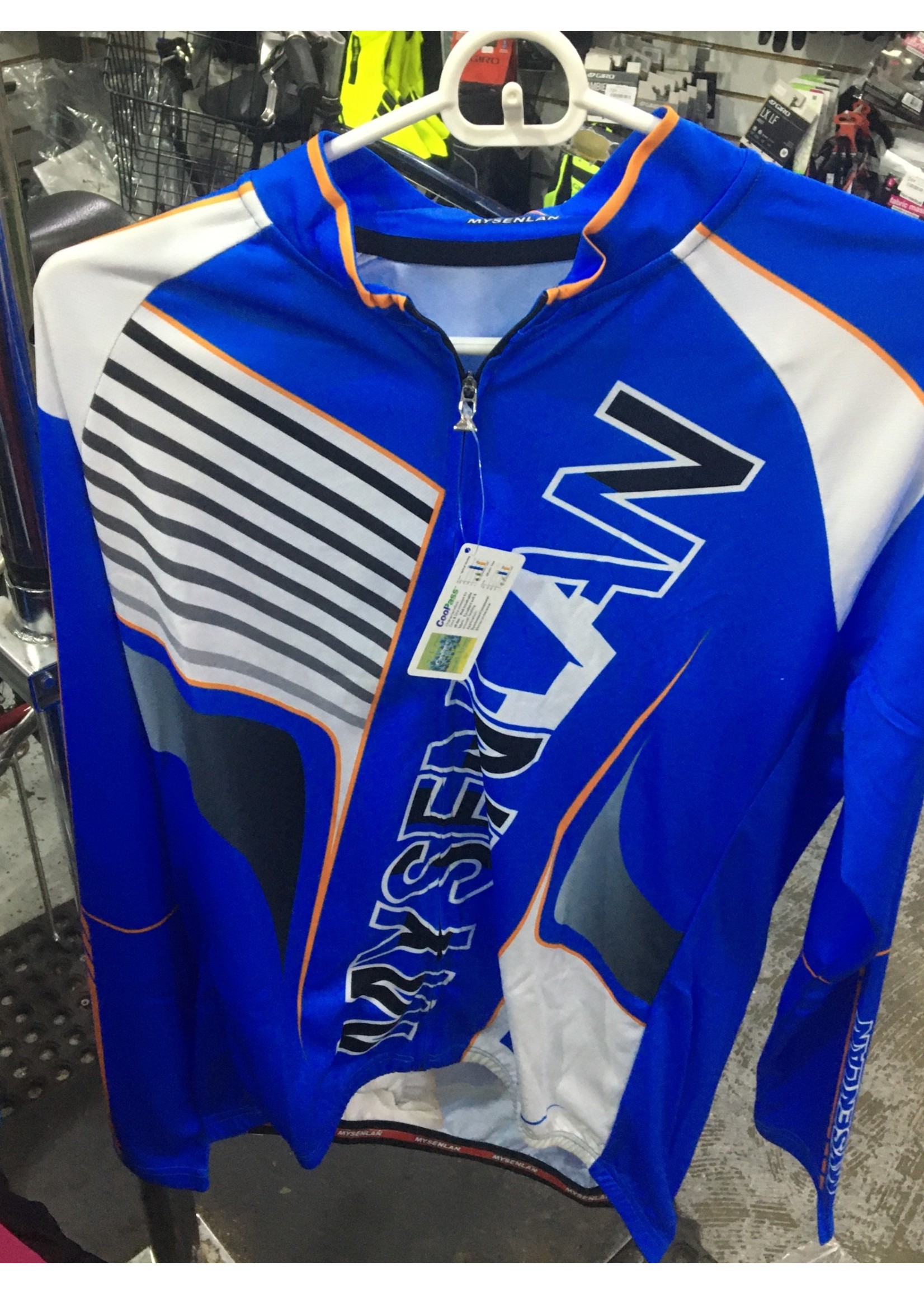 Mysenlan Blue/White Long Sleeve Jersey+Shorts