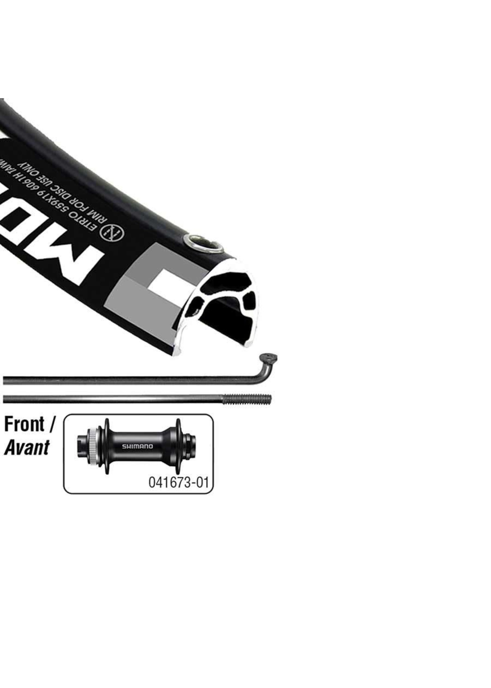 Wheel Shop Wheel Shop, Alex MD19/ Shimano HB-MT400-B Boost 27.5'', Wheel, Front, 27.5'' / 584, Holes: 32, 15mm TA, 110mm Boost, Disc Center Lock