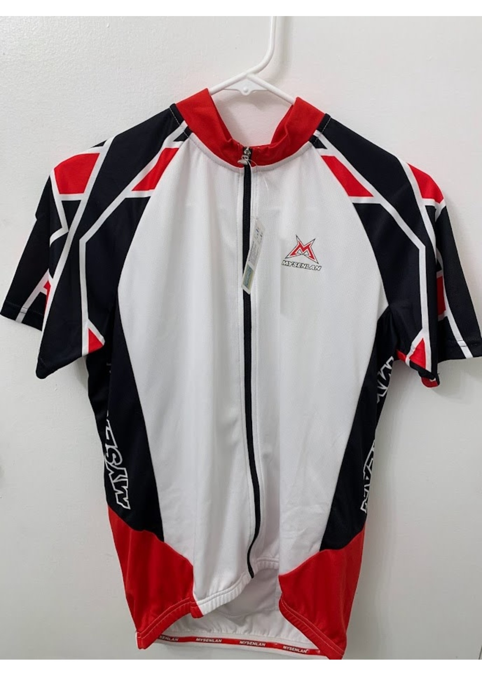 Mysenlan Men's Jersey+Shorts White/Red/Black - Bikes For All