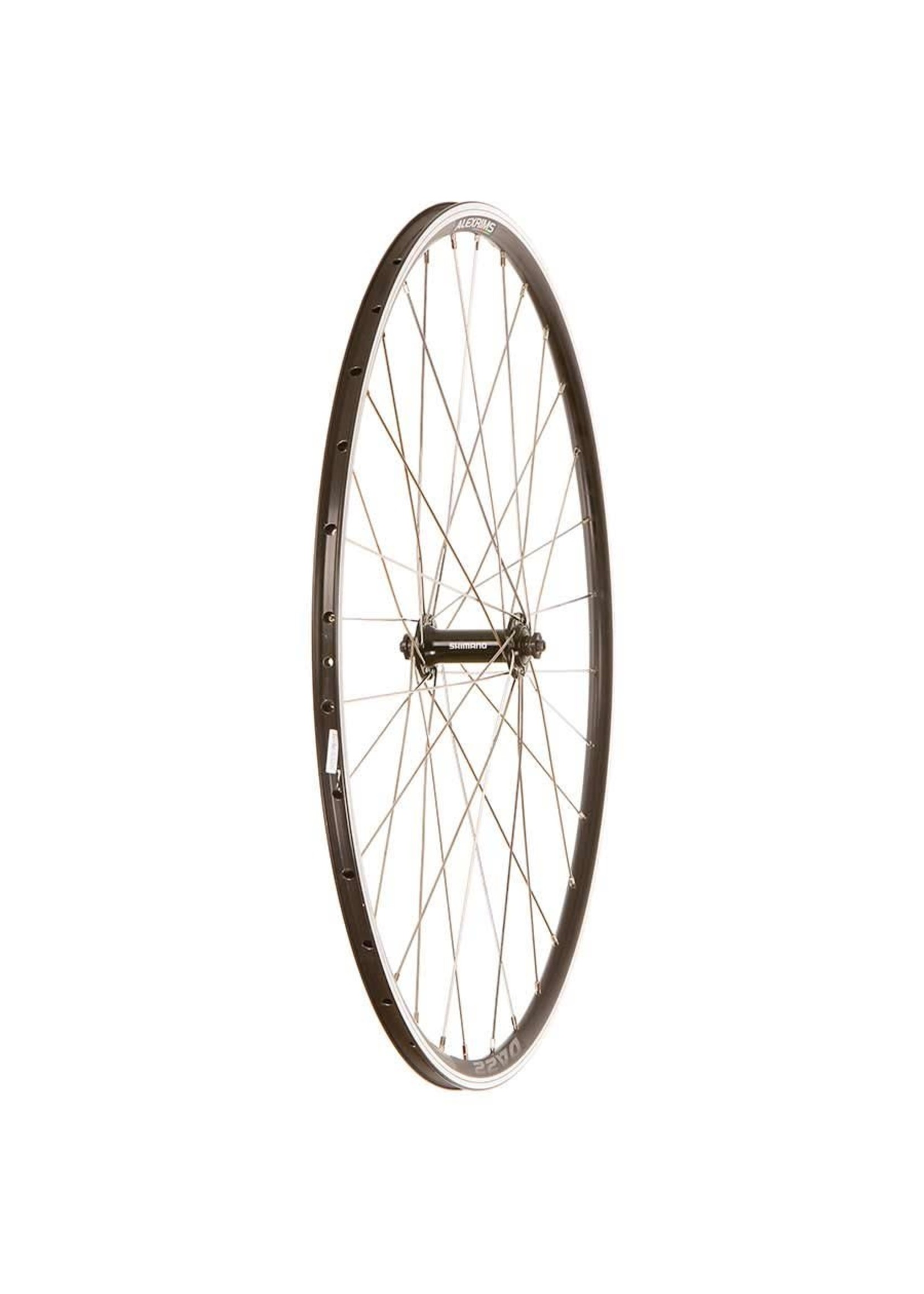 Wheel Shop 700c 32H HB-RS400, QR 100mm Alex DA22/Shimano Tiagra HB-RS400 Black Front Rim Wheel Shop