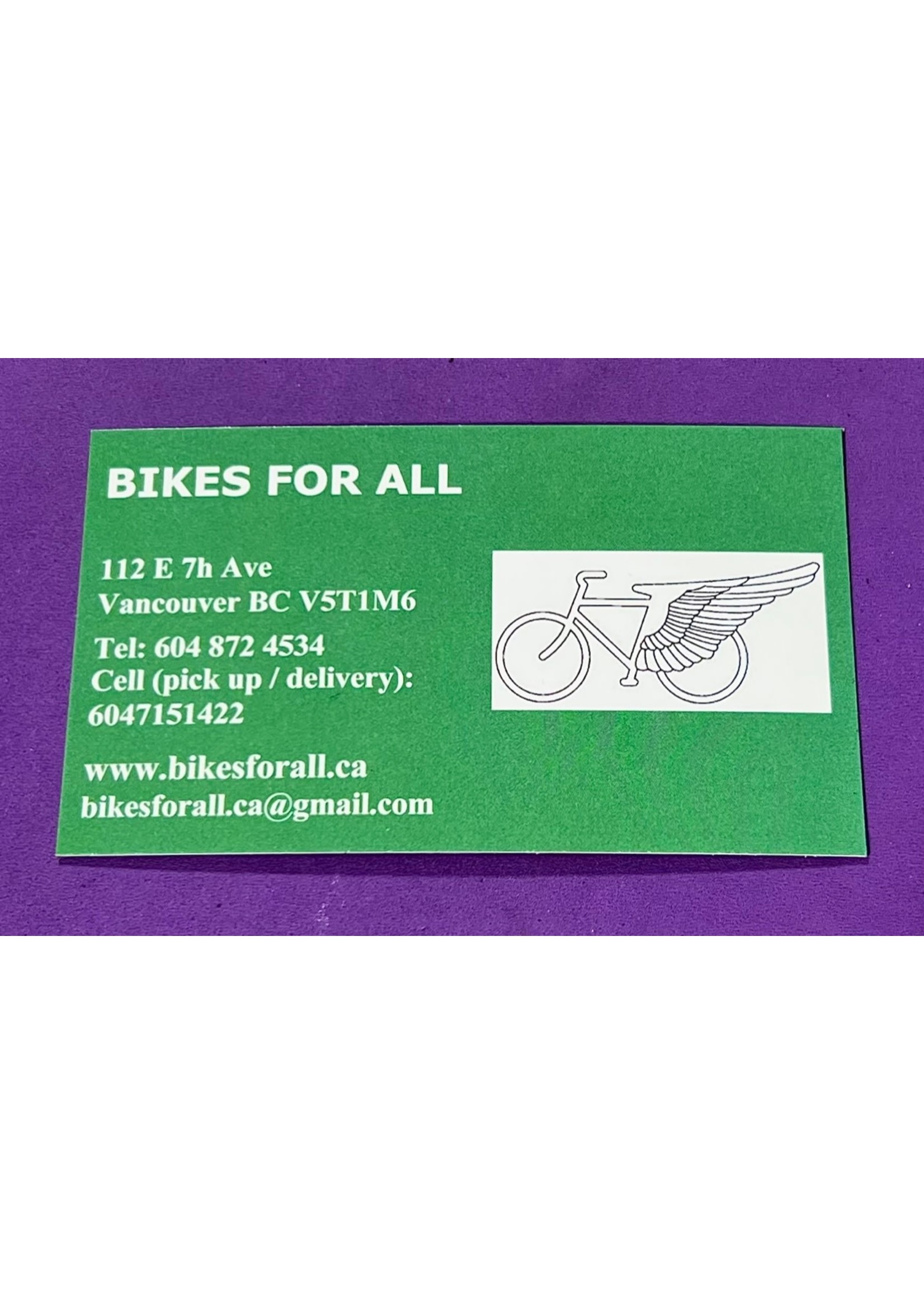 Bikes For All gift card
