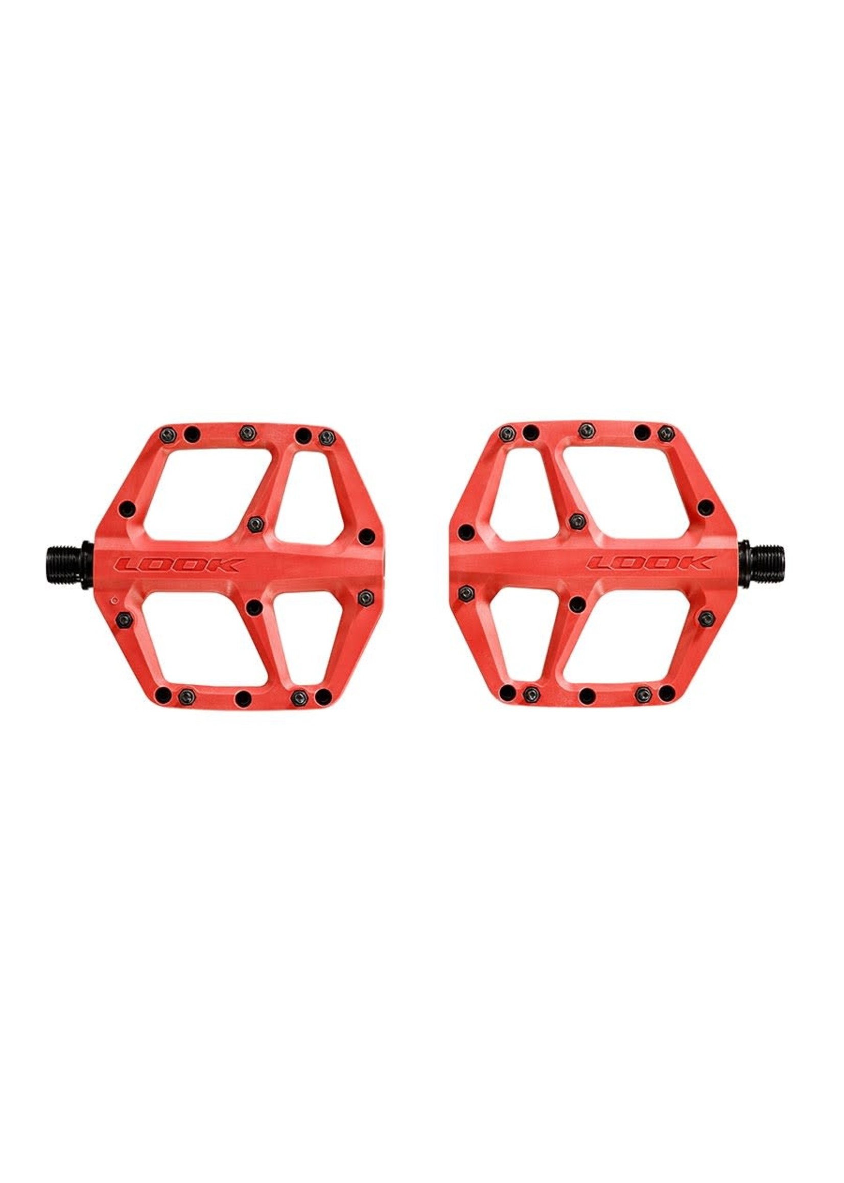 Look Trail Fusion 9/16'' Plastic Platform Pedals Red Pair Look