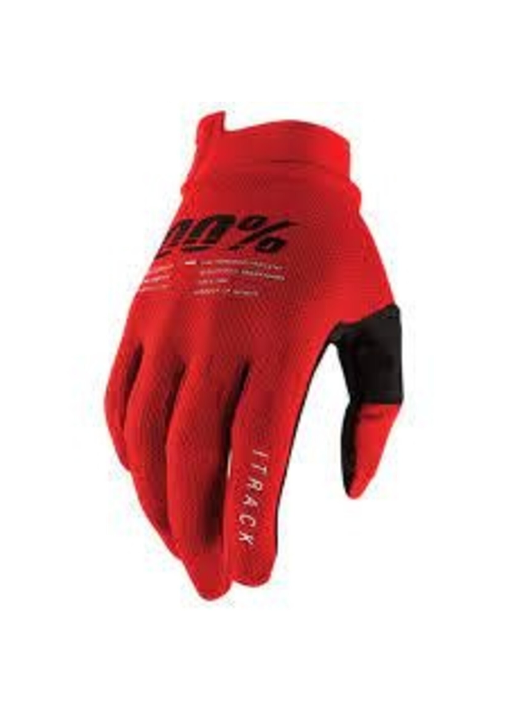 100% Medium Red iTrack Gloves 100%