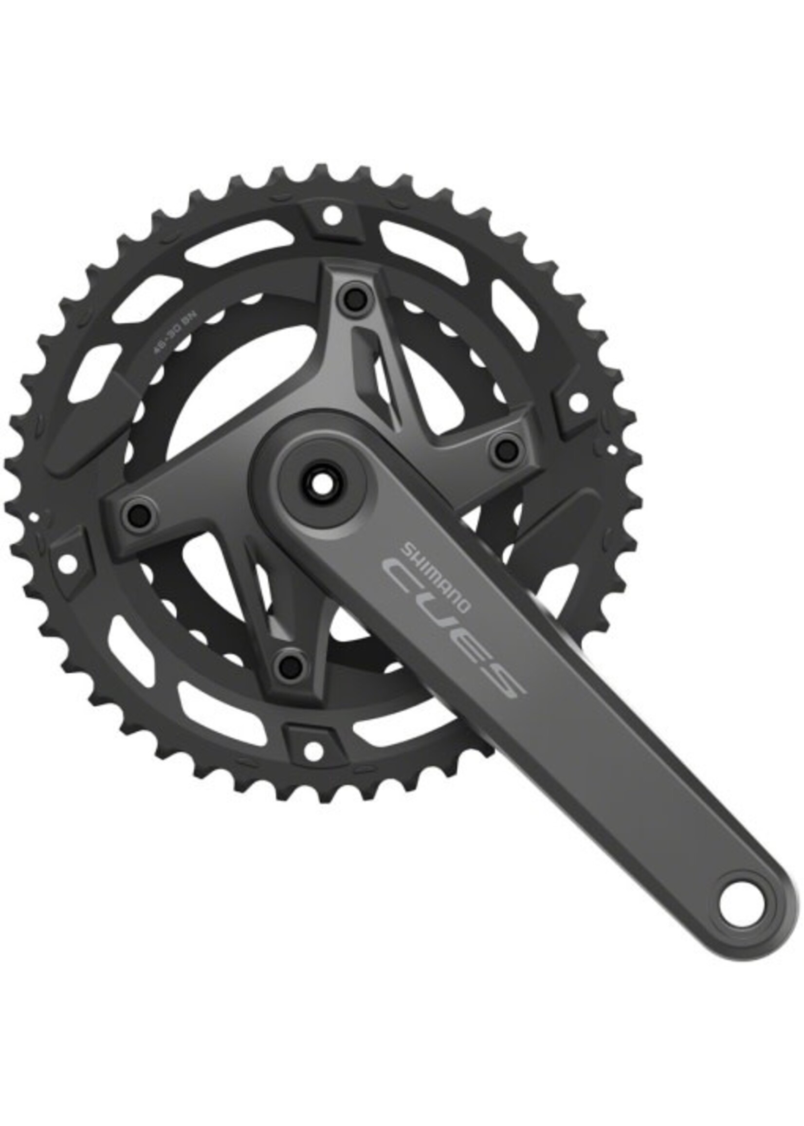 Shimano 9/10spd 46/30T 175mm CUES FC-U6000-2 110BCD Hollowtech II Asymmetric Black Shimano