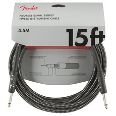 Fender NEW Fender Professional Series Cable - 15' Straight/Straight - Gray Tweed