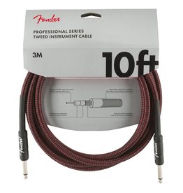 Fender NEW Fender Professional Series Cable - 10' - Straight/Straight - Red Tweed