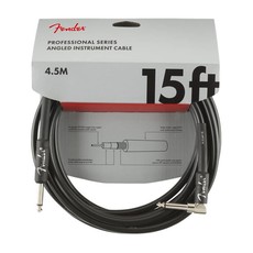 Fender NEW Fender Professional Series Cable - 15' - Straight/Angle - Black