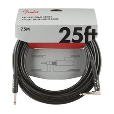 Fender NEW Fender Professional Series Cable - 25' - Straight/Angle - Black