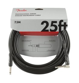 Fender NEW Fender Professional Series Cable - 25' - Straight/Angle - Black