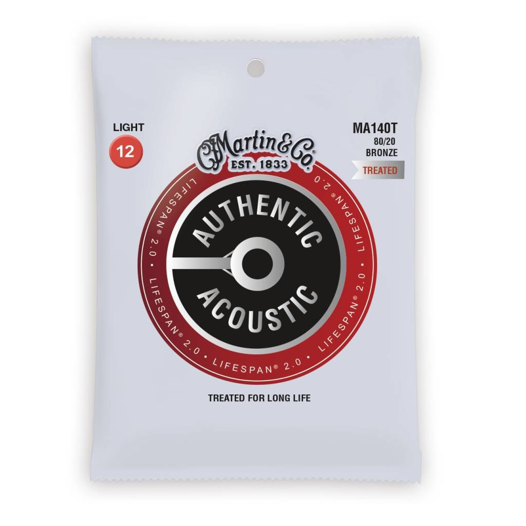 Martin NEW Martin Authentic Acoustic Lifespan 2.0 - MA140T - 80/20 Bronze - Light .012-.054