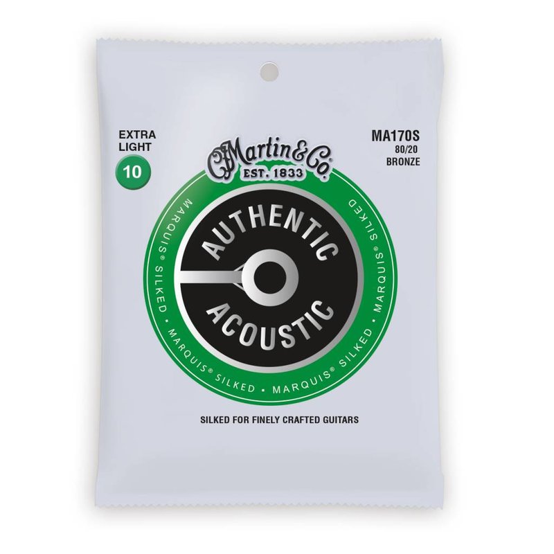 Martin NEW Martin Authentic Acoustic Marquis Silked - MA170S - 80/20 Bronze - Extra Light .010-.047