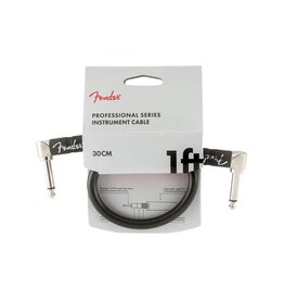 Fender NEW Fender Professional Series Cable - 1' - Angle/Angle - Black